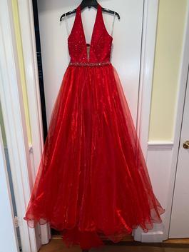 Sherri Hill Red Size 6 Floor Length Ball gown on Queenly