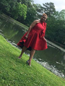 Red Size 16 A-line Dress on Queenly