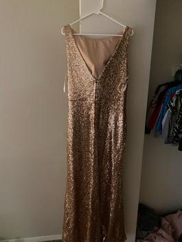 Christina Wu Gold Size 18 Military Straight Dress on Queenly
