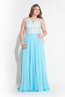 Style 7422 Blue Size 26 Straight Dress on Queenly