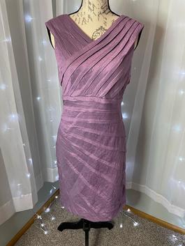 Adrienne Papell Purple Size 8 Midi $300 Interview Cocktail Dress on Queenly