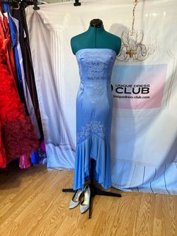 Unique Dress Clu Blue Size 4 50 Off Military Floor Length Mermaid Dress on Queenly