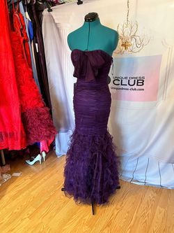 Unique Dress Clu Purple Size 2 Medium Height 50 Off Military Floor Length Mermaid Dress on Queenly