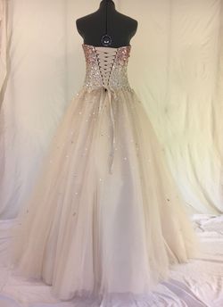 MoriLee White Size 6 Beaded Top Quinceanera Ball gown on Queenly