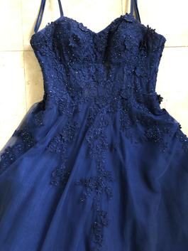 Xscape Blue Size 4 50 Off Sequin Ball gown on Queenly