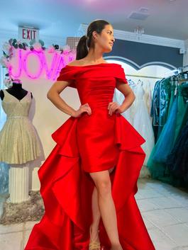 Jovani Red Size 4 Cocktail Dress on Queenly