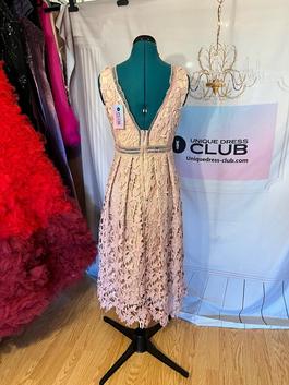 Unique Dress Clu Pink Size 6 Bridgerton Rose Gold Homecoming A-line Dress on Queenly