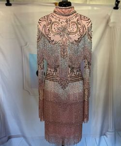 Unique Dress Clu Light Pink Size 8 Sheer 50 Off Tall Height Cocktail Dress on Queenly