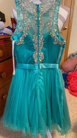 Rachel Allan Blue Size 2 Midi Ball gown on Queenly