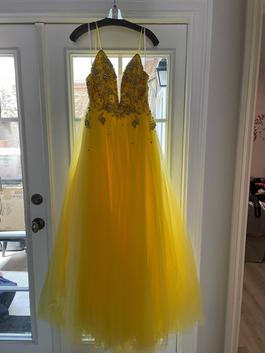 Vienna Yellow Size 2 Corset Ball gown on Queenly