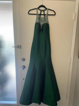 Mac Duggal Green Size 4 Military Mermaid Dress on Queenly