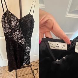 Scala Black Size 4 Midi $300 Cocktail Dress on Queenly