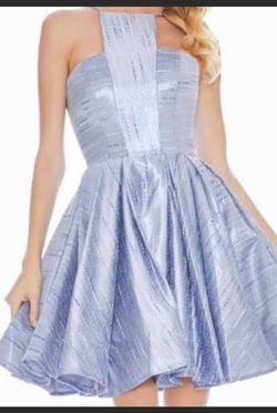 Ashley Lauren Blue Size 6 Sequin $300 Cocktail Dress on Queenly
