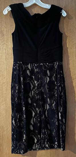 David's Bridal Black Size 4 $300 Boat Neck Straight Dress on Queenly