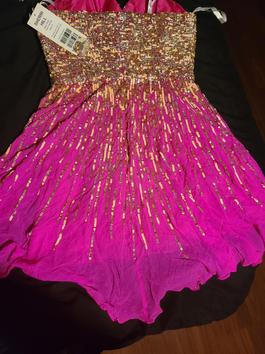 Sherri Hill Pink Size 8 Sequin Summer Cocktail Dress on Queenly
