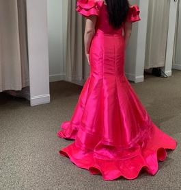Jovani Pink Size 12 Floor Length Plus Size Mermaid Dress on Queenly
