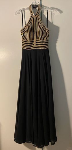 Jovani Black Size 4 High Neck Winter Formal 70 Off Straight Dress on Queenly