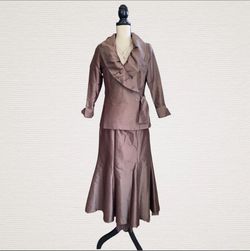 Ideas by Barbara Brown Size 4 Blazer Rose Gold 50 Off A-line Dress on Queenly