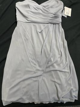 David's Bridal Silver Size 8 Military Straight Dress on Queenly