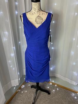 Bill Levroff Blue Size 8 Midi $300 Interview Cocktail Dress on Queenly