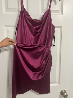 Bcx Dress Pink Size 10 Summer Midi Silk Side Slit Cocktail Dress on Queenly