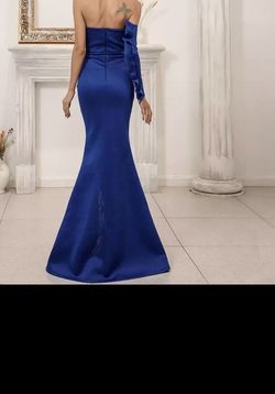 Style -1 Blue Size 6 Side slit Dress on Queenly