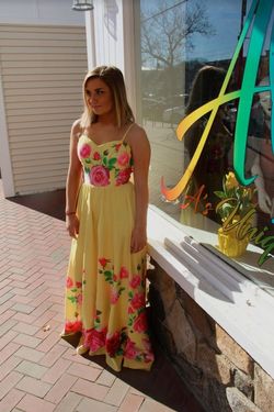Style LD08800 Luxmi Multicolor Size 6 Floor Length Floral $300 Straight Dress on Queenly