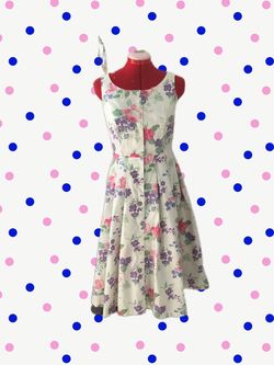 ChAdwicks Pink Size 6 Print Floral A-line Dress on Queenly