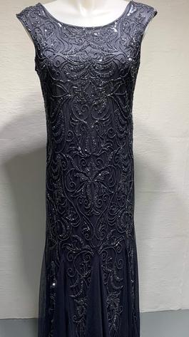 Adrianna Papell Silver Size 16 Straight Dress on Queenly