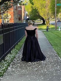 Rachel Allan Black Size 12 Floor Length $300 Wedding Guest 50 Off Ball gown on Queenly