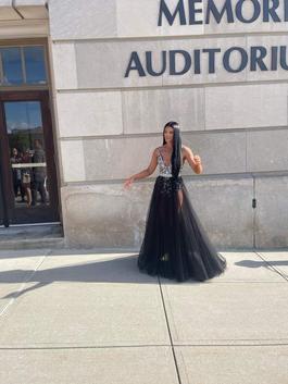 Custom Jovani Black Size 00 Pageant Ball gown on Queenly