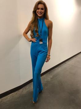 Fernando Wong Blue Size 4 Jumpsuit Dress on Queenly