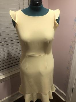 Nine West Yellow Size 8 Midi Cocktail Dress on Queenly