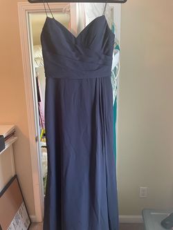 Hayley Paige Blue Size 4 Military A-line Dress on Queenly