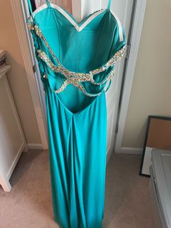 La Femme Blue Size 00 Prom Military A-line Dress on Queenly