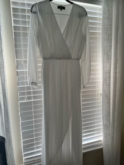 Lulus White Size 14 $300 Floor Length Military A-line Dress on Queenly