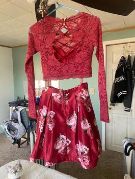 sequin hearts Red Size 0 Military Maroon A-line Dress on Queenly
