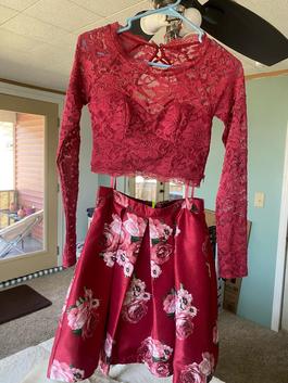 sequin hearts Red Size 0 Maroon A-line Dress on Queenly