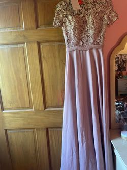JJs house Pink Size 2 Black Tie Bridesmaid Straight Dress on Queenly