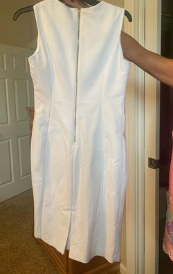 Calvin Klein White Size 4 Floor Length $300 Interview A-line Dress on Queenly