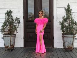 Ashley Lauren Pink Size 0 Floor Length Side slit Dress on Queenly