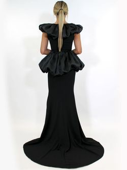 Style 9011 Marc Defang Black Size 8 Custom Floor Length Prom Mermaid Dress on Queenly