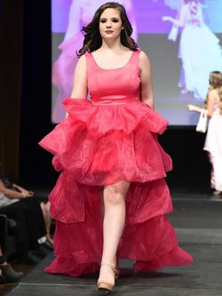 Style 8034 Marc Defang Hot Pink Size 8 Euphoria $300 Floor Length Side slit Dress on Queenly