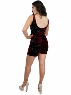 Style 6005 Marc Defang Purple Size 16 $300 Euphoria Overskirt Floor Length Sequin Jumpsuit Dress on Queenly