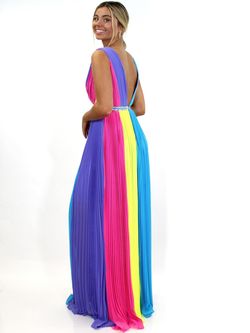 Style 8080 Marc Defang Multicolor Size 2 Prom Backless Straight Dress on Queenly