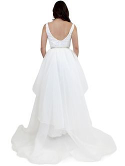 Style 8002 Marc Defang White Size 2 Floor Length Sheer Straight Dress on Queenly