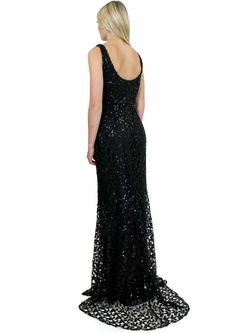 Style 8028 Marc Defang Black Size 2 Silk Custom Train Floor Length Mermaid Dress on Queenly