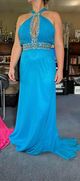 Party time Blue Size 12 Military Straight Dress on Queenly