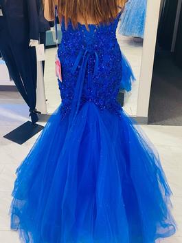 MoriLee Blue Size 10 Floor Length Mermaid Dress on Queenly