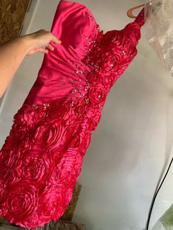 Tony Bowls Hot Pink Size 2 One Shoulder Cocktail Dress on Queenly